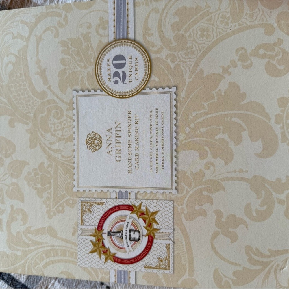 Anna Griffin Die Cut Card Making Kit Handsome Spinner For Him Incomplete - Picture 14 of 14